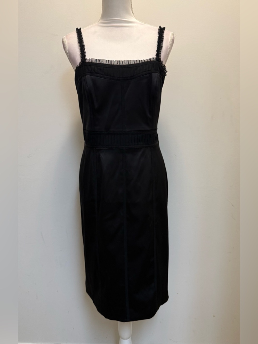 White House Black Market satin cocktail sheath dress-Size 12- NWOT - Picture 1 of 9